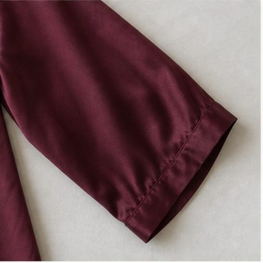 Burgundy Peplum Top - Picture 5 of 6